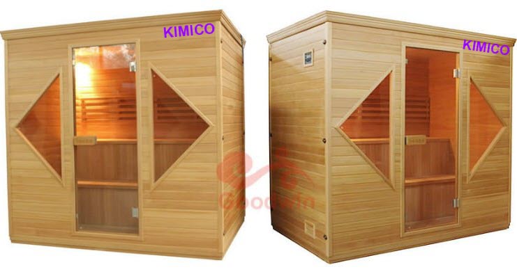 Phòng xông Sauna gỗ thông ngoại nhập